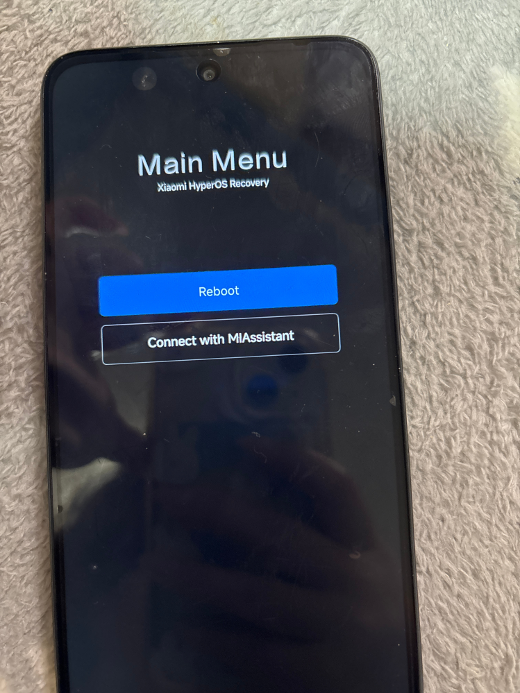 Xiaomiのスマホを再起動するとこんな画面になりました。戻る方法を教え