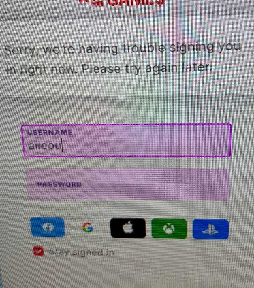 VALORANTのログインがパスワードやユーザーネームが合っているのに出来ません。公式のホームページからもやってみたのですが出来ませんでした。どうしたらいいでしょうか。