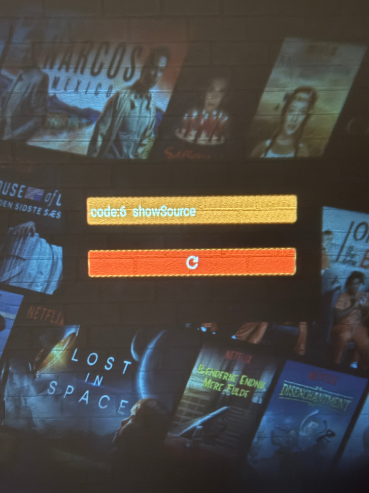 プロジェクターでNetflixを見ようとしているのですが、この様