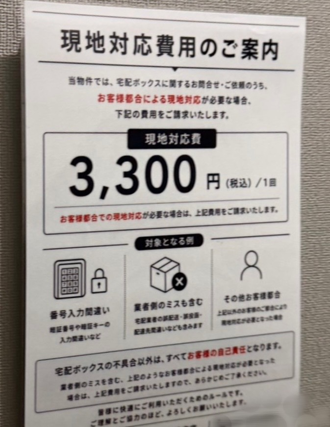 現地対応費用について質問です。友人より送られてきた（画像参照。画質 