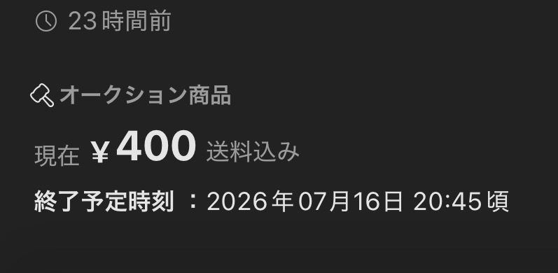 ゆあん　この商品専用となっております。入札注意願います。 昨日入札して今日の20時頃落札できると昨日時点ではなっていたのに今日