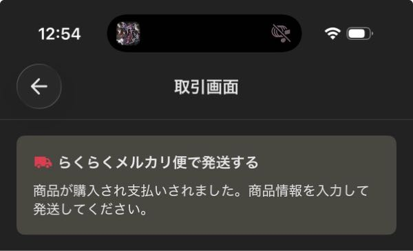 メルカリ初心者です。購入していただいてすぐにこの表示が出たのですが