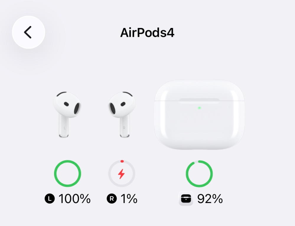 Apple AirPods with Charging Case 本体　片方故障 AirPodsが片方だけ充電出来なくなりました。iPhone再起動、Air