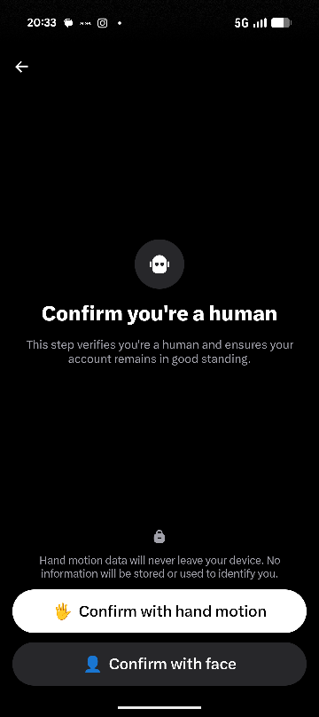 Xで最近、「人間であることを証明してください」と表示が出て来て
