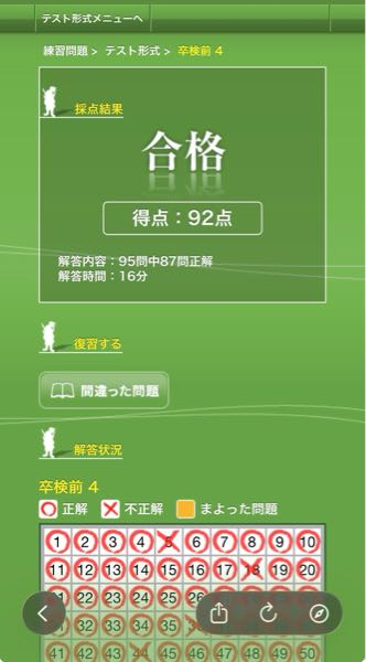 これって実際8問間違ってるのに、得点92点で合格ってどういうこと