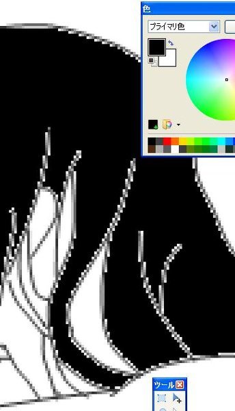 PAINT.NETの塗りつぶしについて。私は今PAINT.NETでイラスト 