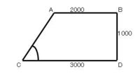 台形の角度を求めたい 直角台形において Ab 00cd 3000bd 1000のときのcの Yahoo 知恵袋