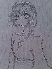 イラストのアドバイスお願いします よければ目と服 輪郭の書き方も教えてくださ Yahoo 知恵袋