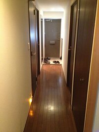 マンション廊下ですが 部屋の扉を閉めると薄暗くてせまぐるしさを感じます 扉に何ら 教えて 住まいの先生 Yahoo 不動産