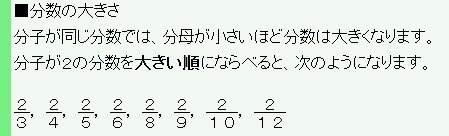 分数の大きさ分子が同じ分数では 分母が小さいほど分数は大きくなり Yahoo 知恵袋