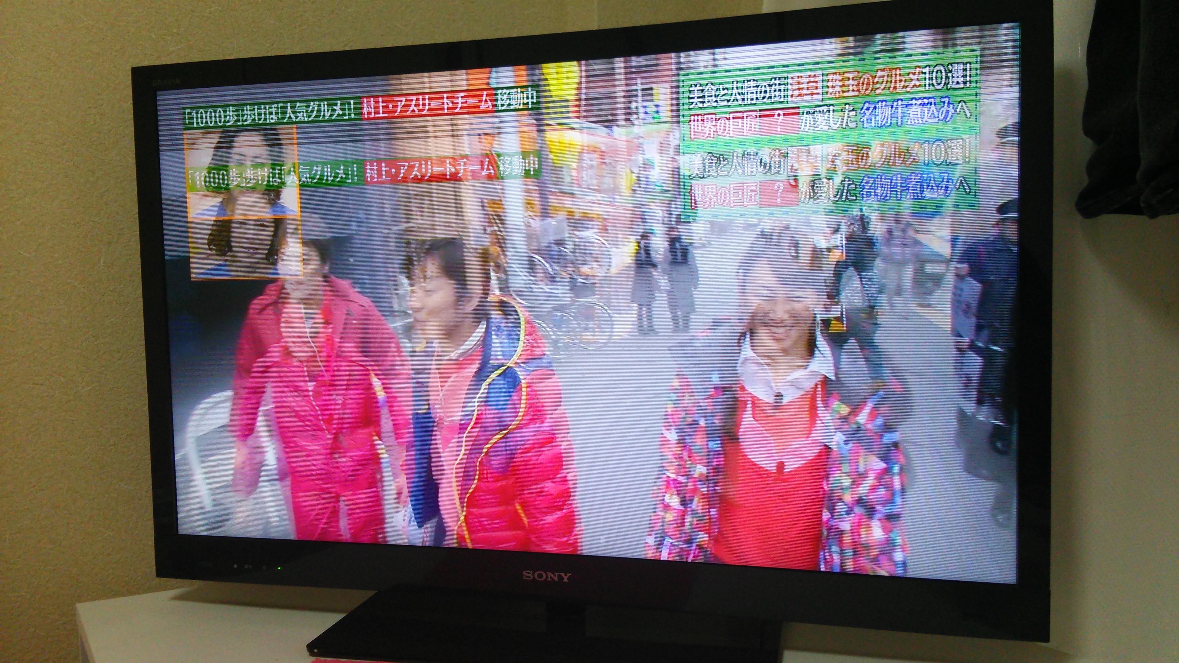 テレビの画面について質問します。先程突然画面が二重に映るようになっ