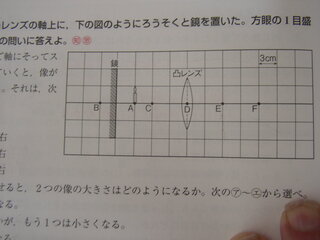 中学理科の範囲の問題です よろしくお願いします 焦点距離６ｃｍの凸レンズの軸 Yahoo 知恵袋