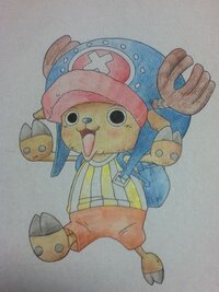 絵の評価お願いします 塗り方ですが 6年です チョッパ Yahoo 知恵袋