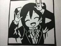 ラブライブの 切り絵について画像の用にできたのですが口を切り離さないため Yahoo 知恵袋