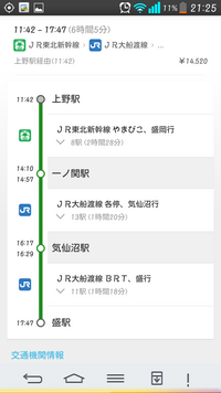 至急お答え願います 7日に千葉から岩手に旅行に行きます 上野駅 一 Yahoo 知恵袋