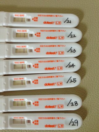 排卵検査薬陽性反応が薄いような気がしてたのですが 24日が真っ白な Yahoo 知恵袋