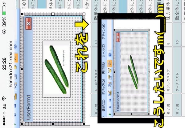 エクセルのユーザーフォームでイメージの背景を透明にすることはできま 