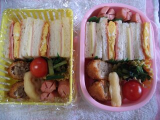 完了しました サンドイッチ 弁当 子供