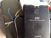 三菱製のETC配線について。中古ETCの配線ですが、画像の1.2