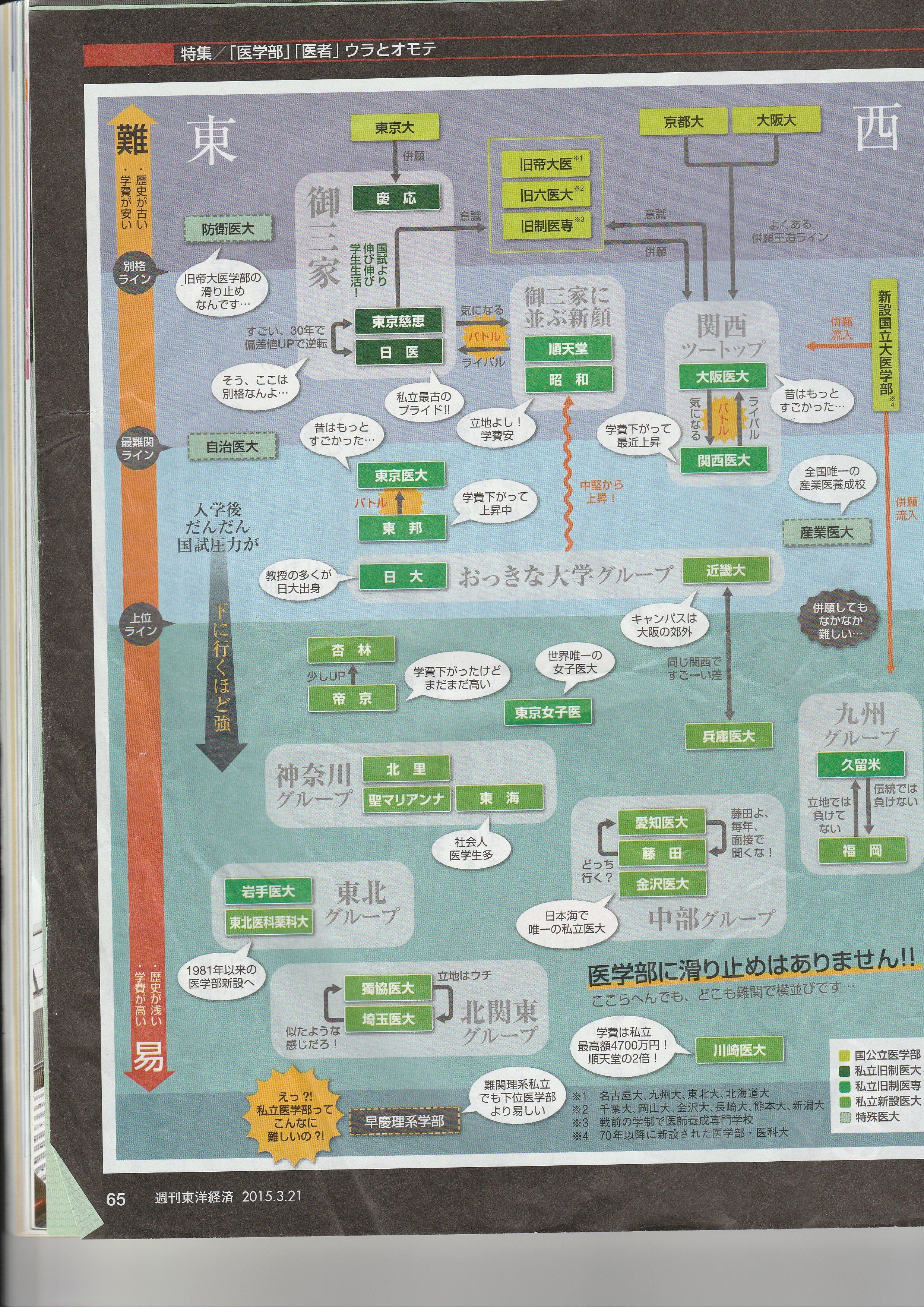全国 81 医学部 序列マップ