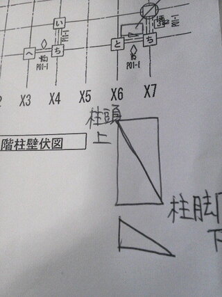 柱壁伏図の筋交い シングル の見方について教えてください 図面と工 Yahoo 知恵袋