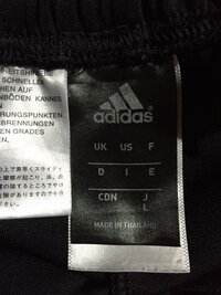 adidasのジャージにこのようなタグが付いています。これは多分