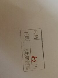 料金不足のハンコが押された封筒が届き、ハガキなどはついており