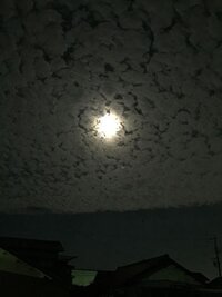 今日の満月の夜空に浮かぶウロコ雲がすごいキレイなんですが 少しこわ Yahoo 知恵袋