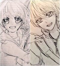 中1女子 少女漫画家志望が絵を描きました評価欲しいです画質悪くてほんと Yahoo 知恵袋