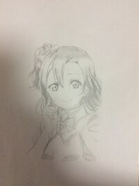 ラブライブの模写をしてみました よかったら何歳の絵に見えるか 何点 Yahoo 知恵袋