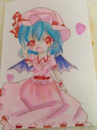 絵の評価お願いします 小4です 東方のレミリア スカーレットを描きました 1 Yahoo 知恵袋