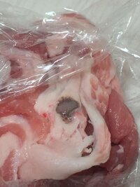 安い豚肉を買って 焼いたら画像のように肉の一部分が黒くなってるのに気がついたん Yahoo 知恵袋