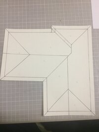 建築模型で寄棟屋根の作り方を教えて下さい 明日 建築模型を作製しなくては Yahoo 知恵袋