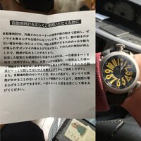 ガガミラノの時計を買いました。自動巻とのことですが、この紙を