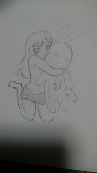 イラストについて質問させていただきます 画像のように 大きめのぬいぐるみを抱 Yahoo 知恵袋