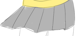 風でなびいているミニスカがうまく描けないので 書き方を教えていただ Yahoo 知恵袋