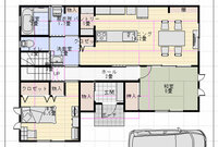 キッチンとダイニングの位置で悩んでいます 新築の間取りを検討中です 家族は義母 教えて 住まいの先生 Yahoo 不動産