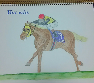 競走馬のイラストです 色鉛筆使用です 馬の描き方 塗り方のアドバイ Yahoo 知恵袋