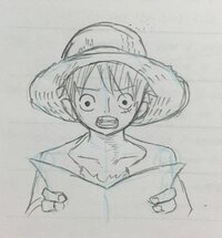 絵がうまくなりたいので模写を始めました 画像はワンピースのルフィを模写 Yahoo 知恵袋