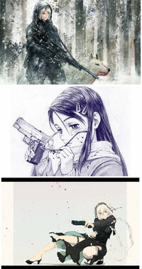 このイラスト 銃と少女 を描かれた方の名前を知りたいです 下のイラストを描か Yahoo 知恵袋