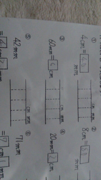 小学生の宿題単位をなおしましょう で 画像の右側の定規風の点線 Yahoo 知恵袋