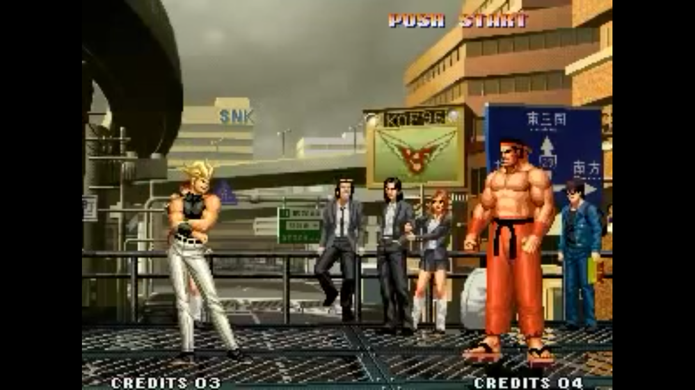 KOF96の主人公チームとサイコソルジャーチームのステージのESA 