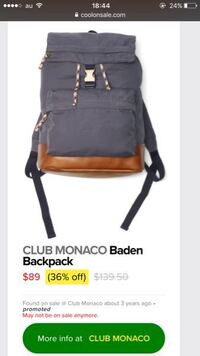 Club monaco outlet backpack