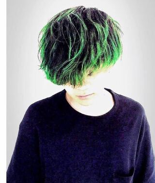 Oneokrockのtakaのような このような黒地に緑のような髪 Yahoo 知恵袋