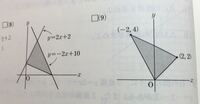 次の図で、影のついた三角形の面積を求めて下さい。 