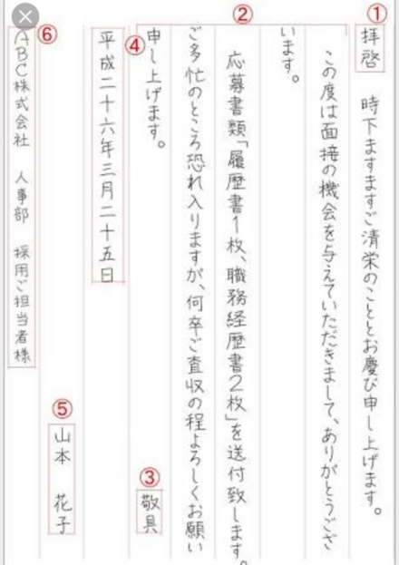 履歴書を送るため添え状を手書きで書いているのですが 分からない事 教えて しごとの先生 Yahoo しごとカタログ