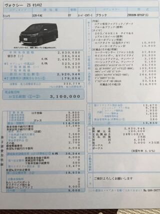 ヴォクシー煌2の見積もりについて 妥当な金額でしょうか 購入 Yahoo 知恵袋