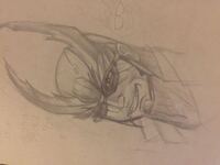 中1です 絵を描いて見ましたスケッチブックの表紙の裏に描いた落書き Yahoo 知恵袋