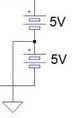 Arduinoとオペアンプを用いて両電源を作成したいのですが，実現可能なのでしょうか． 自作のArduinoシールドとして仕上げたいので外部から電源はとらず，すべてArduinoの出力からとります．ボードはUnoかMEGA2560を使用します．
両電源を作る場合に，例えば±5[V]にしようとすると5[V]電源が二つ必要になると思うのですが，回路図を見ても具体的にどう接続してやればよいのかわ...
