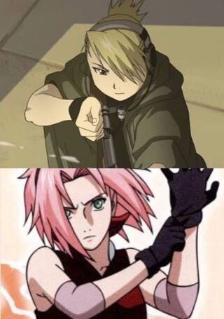 Narutoの春野サクラ 鋼の錬金術師のリザ ホークアイの2人の内 女性が Yahoo 知恵袋